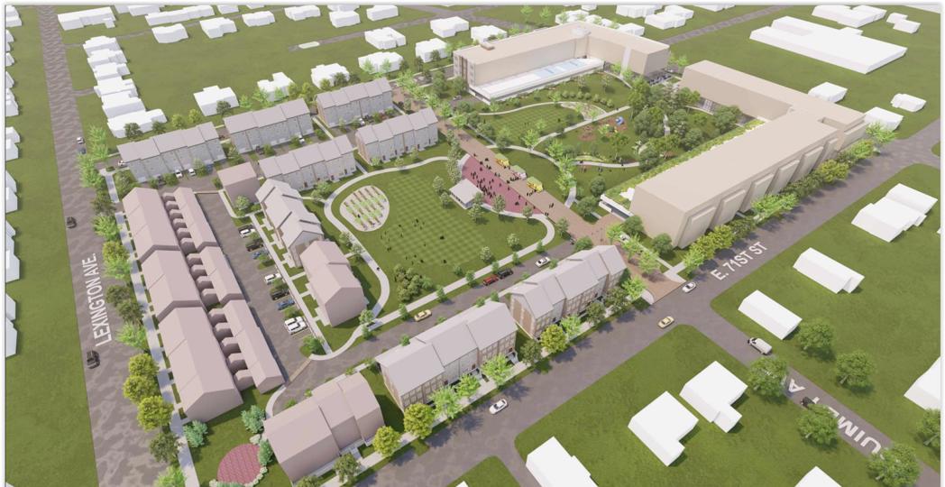 The scale of the MLK High School site in Hough  | COURTESY OF LDA